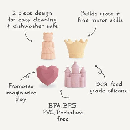Princess Mold Free Bath Play Set (4 Pack) Mushie Lil Tulips