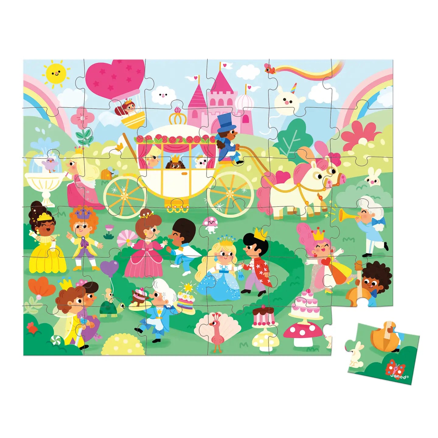 Princesses Suitcase Puzzle - 36 Pieces Janod Lil Tulips