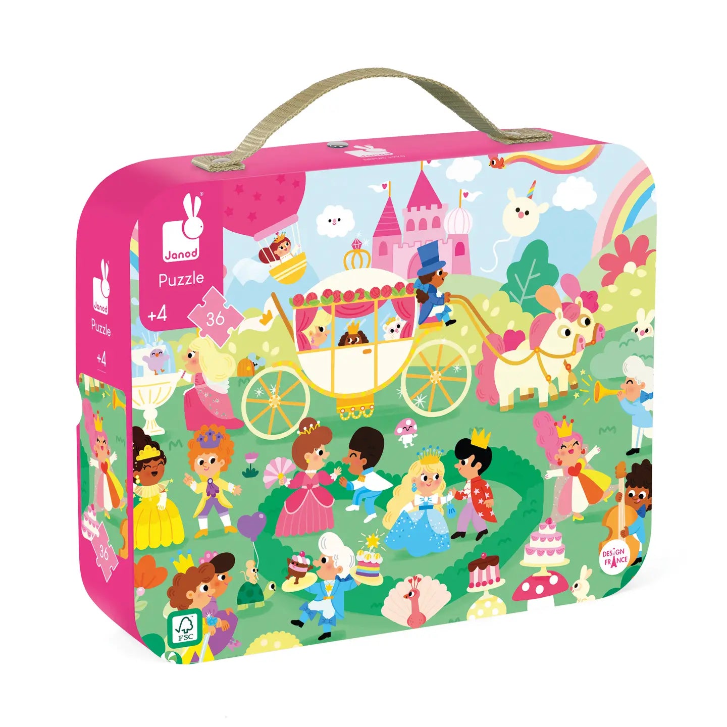 Princesses Suitcase Puzzle - 36 Pieces Janod Lil Tulips