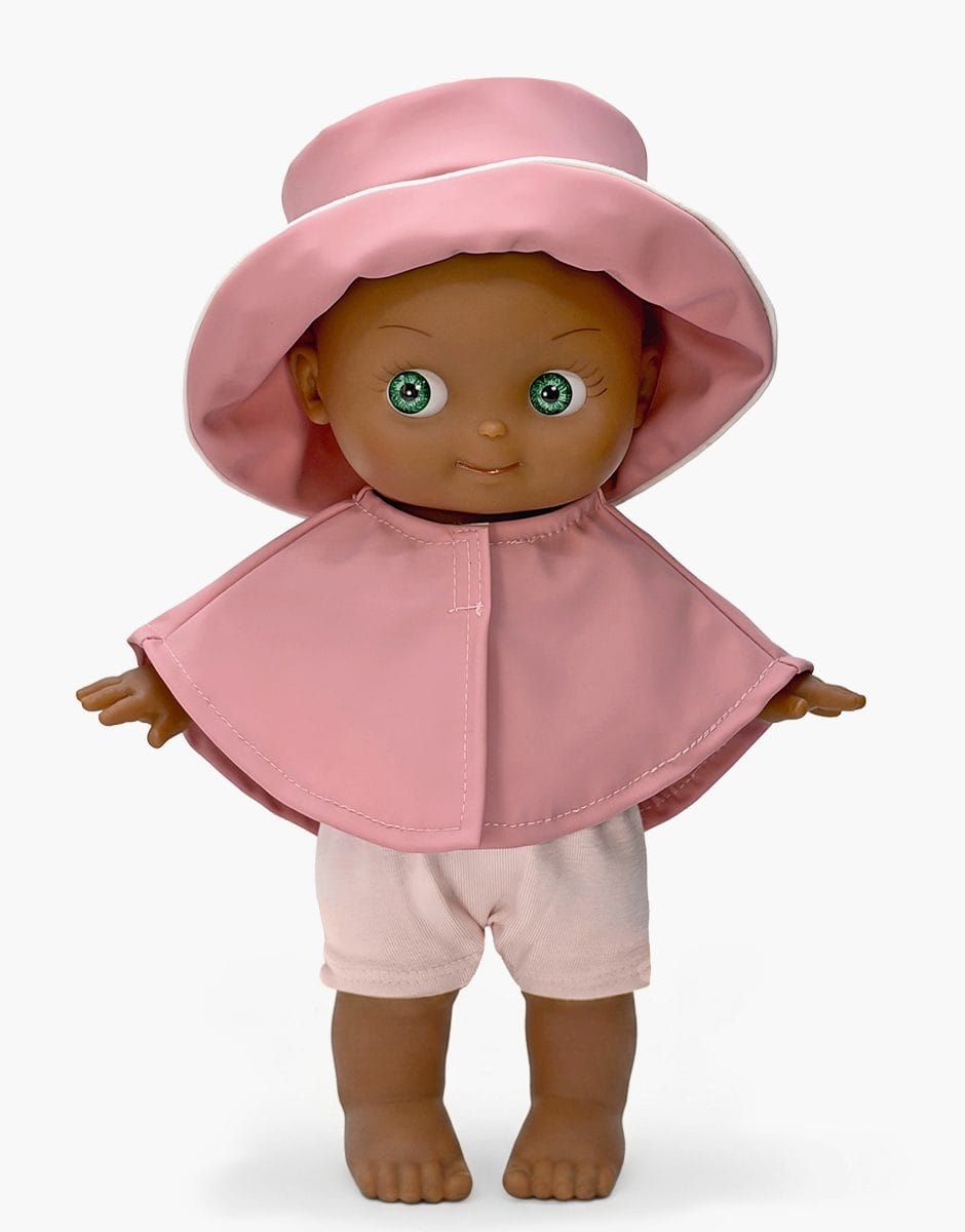 Prunelle Mini Panchas Doll - Pink Rain Outfit Minikane Lil Tulips