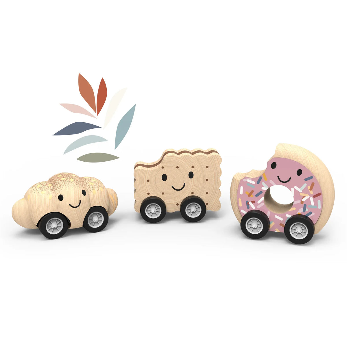 Speedy Monkey Pull Back Bakery pull-back wooden vehicles