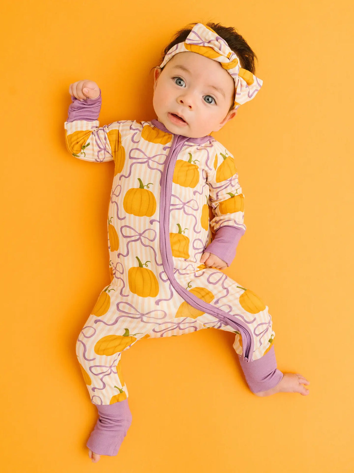 Pumpkin & Bows Bamboo Sleeper Little One Shop Lil Tulips