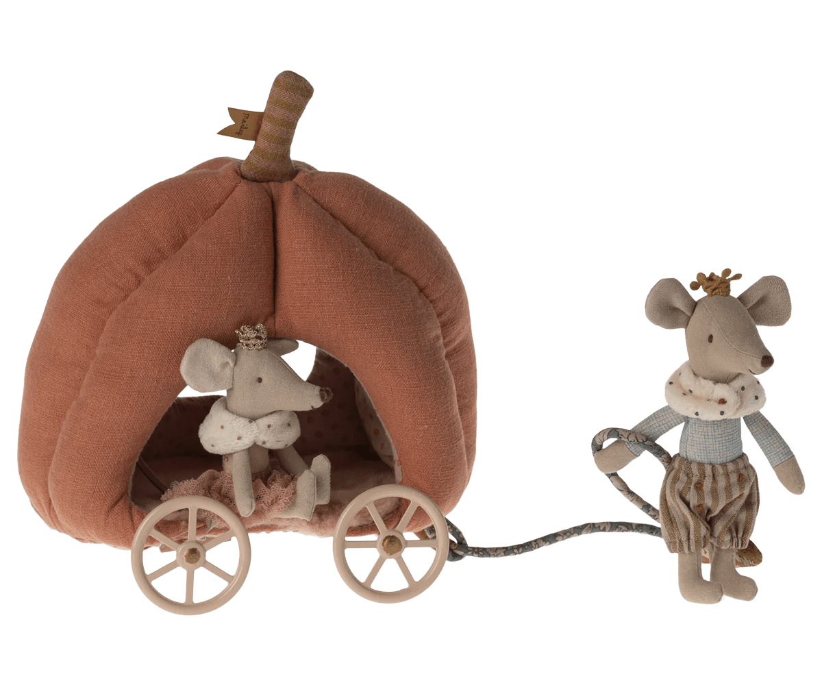 Pumpkin Carriage, Mouse Maileg Lil Tulips