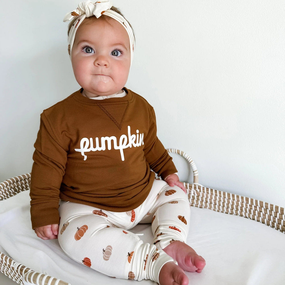 Pumpkin French Terry Pullover Brave Little Ones Lil Tulips