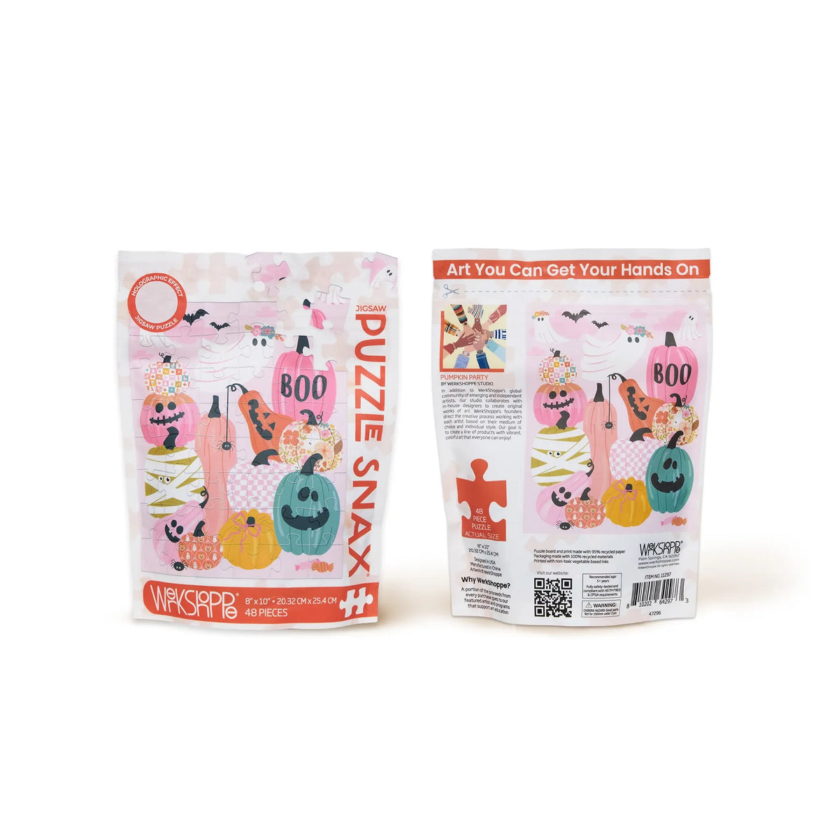 Pumpkin Party 48 Piece Kids Halloween Puzzle Snax WerkShoppe Lil Tulips