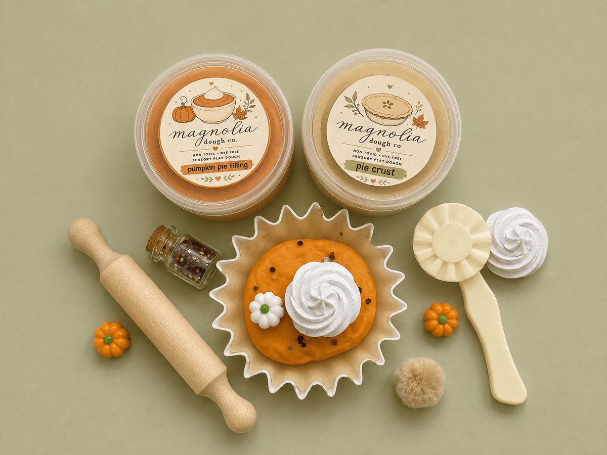 Pumpkin Pie Sensory Play Kit Magnolia Dough Lil Tulips