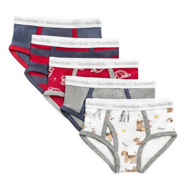 Puppy Party & Fire Fighter Hats Underwear - Set of 5 Burt's Bees Baby Lil Tulips