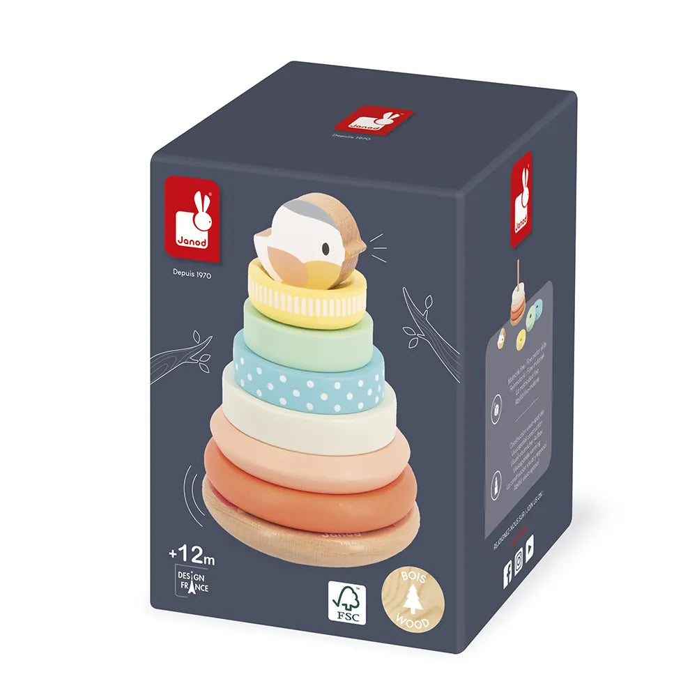 Pure Birds Nest Stacker & Rocker Janod Lil Tulips