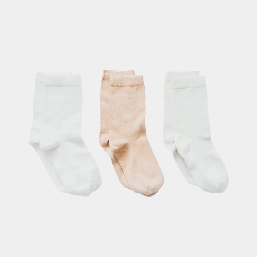 Pure (No Dye) Kids’ Organic Cotton Socks – 3-Pack Q for Quinn Lil Tulips