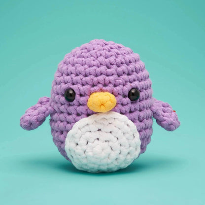 Purple Penguin Beginner Crochet Kit The Woobles Lil Tulips