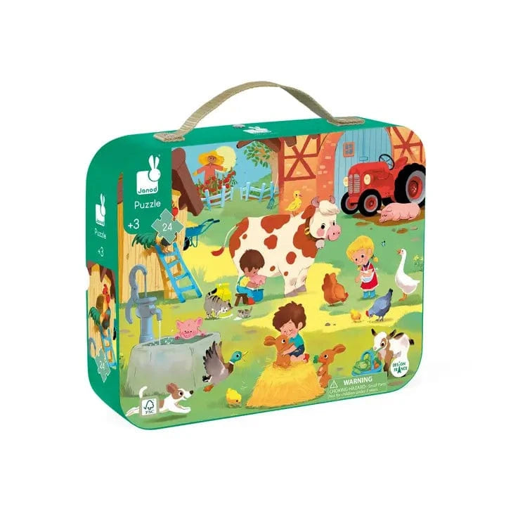 Puzzle - A Day At the Farm - 24 Pcs Janod Lil Tulips