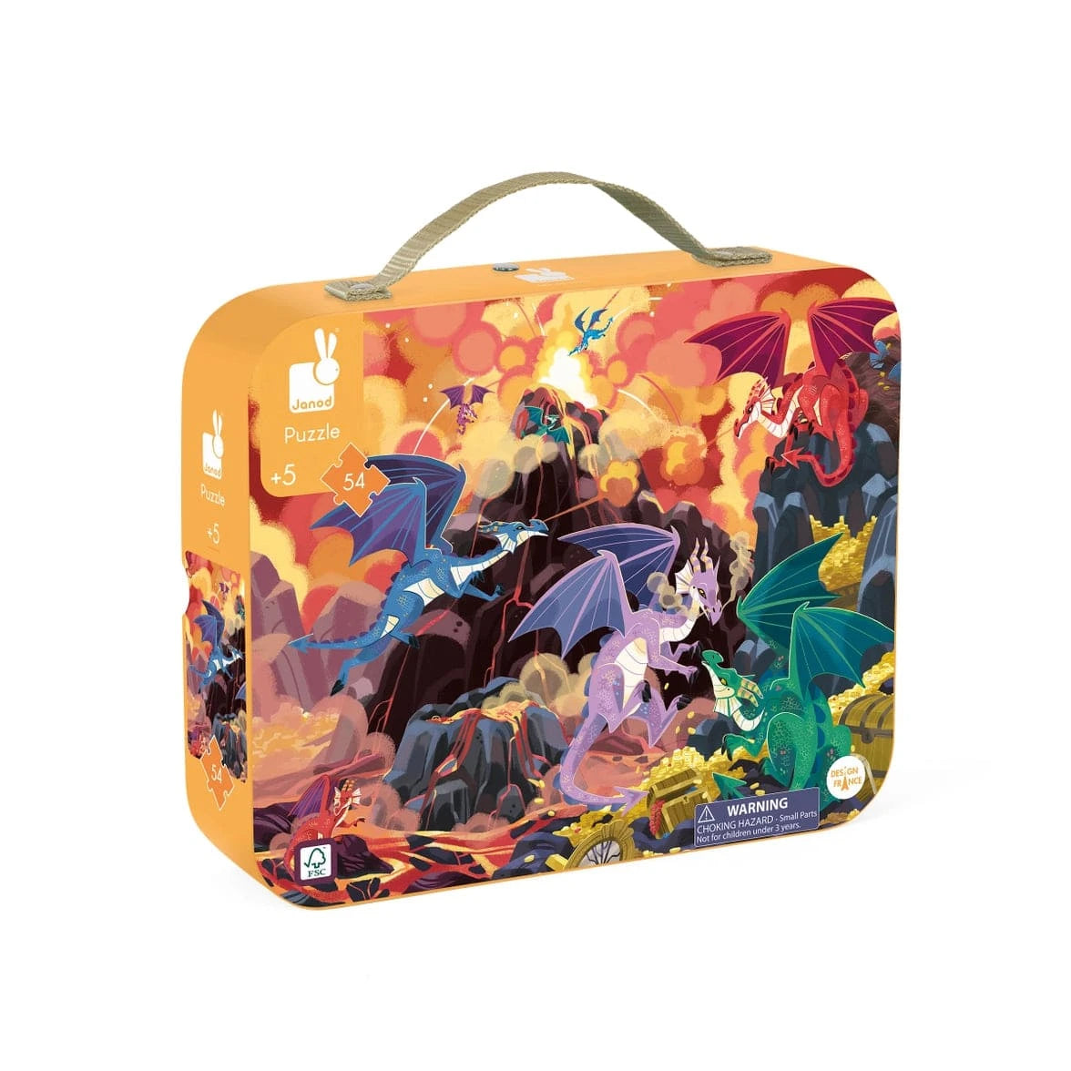 Puzzle - Fiery Dragons - 54 Pcs Janod Lil Tulips