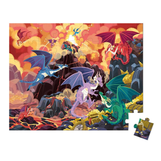 Puzzle - Fiery Dragons - 54 Pcs Janod Lil Tulips