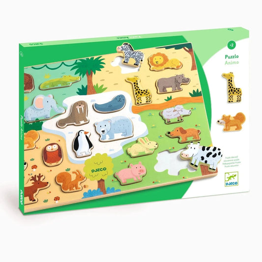 Puzzlo Animo Wooden Puzzle Djeco Lil Tulips