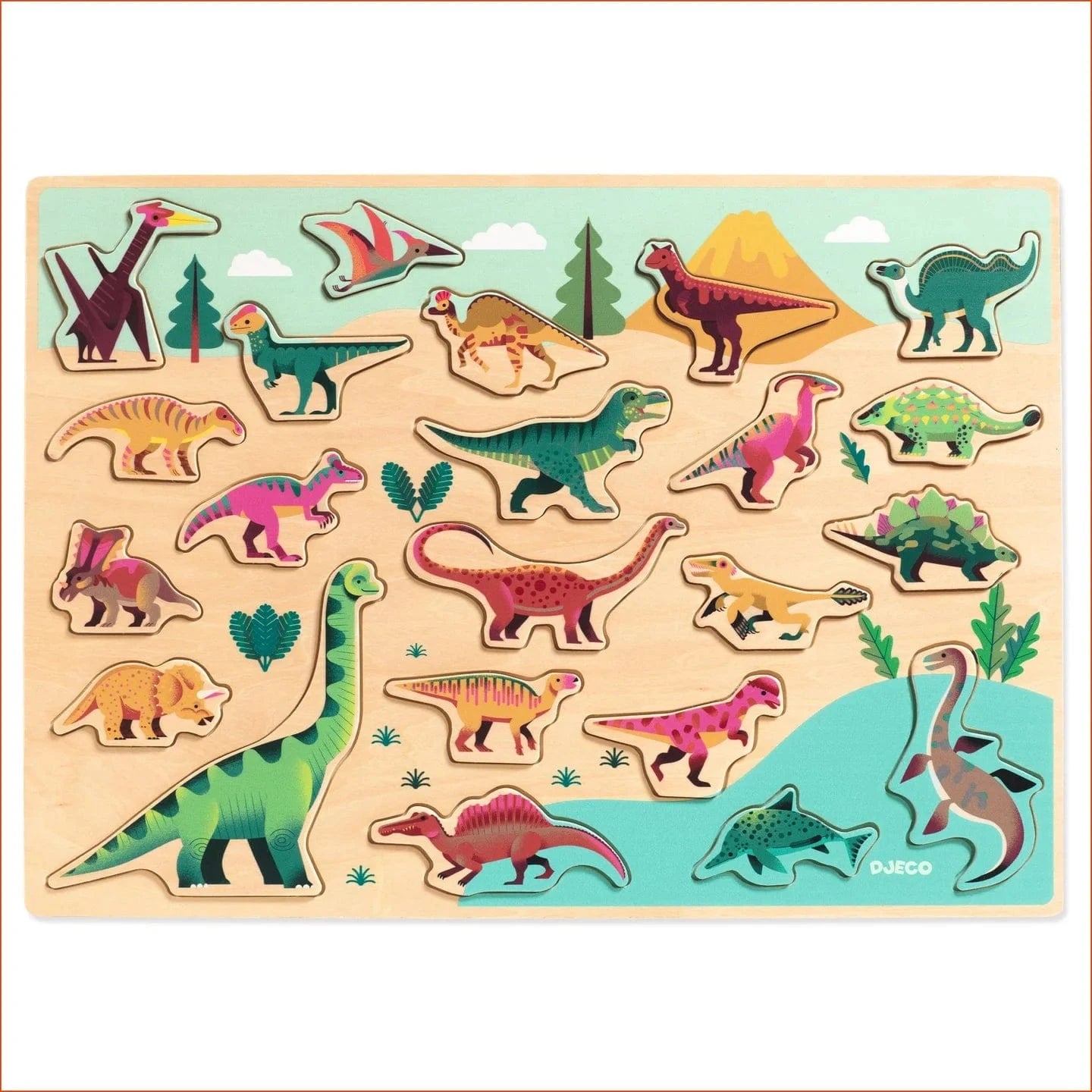 Puzzlo Dino Wooden Puzzle Djeco Lil Tulips