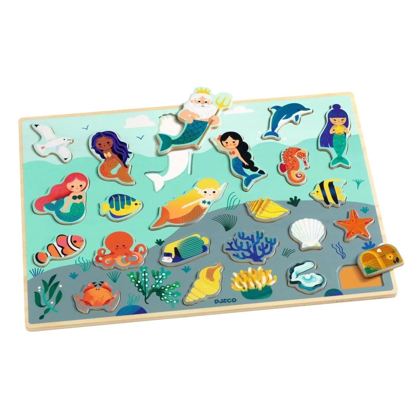 Puzzlo Sea Wooden Puzzle Djeco Lil Tulips