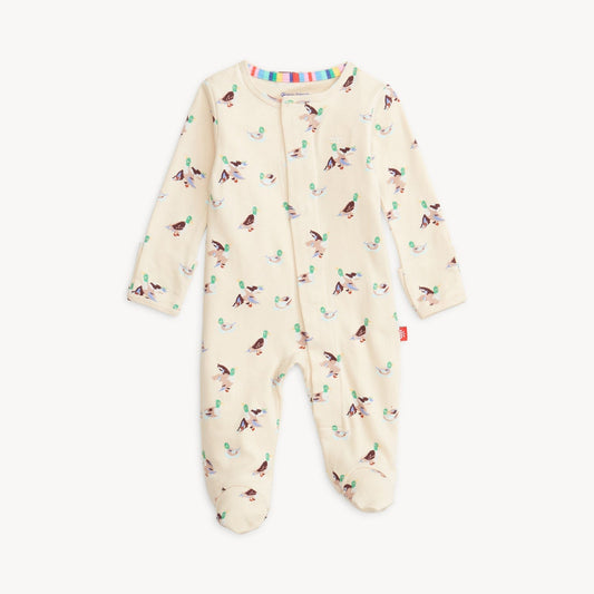 Quack Me Up Organic Cotton Footie Magnetic Me Lil Tulips