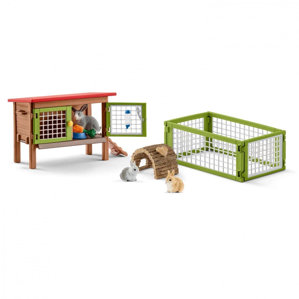 Rabbit Hutch Farm Figurine Toys Play Set Schleich Lil Tulips