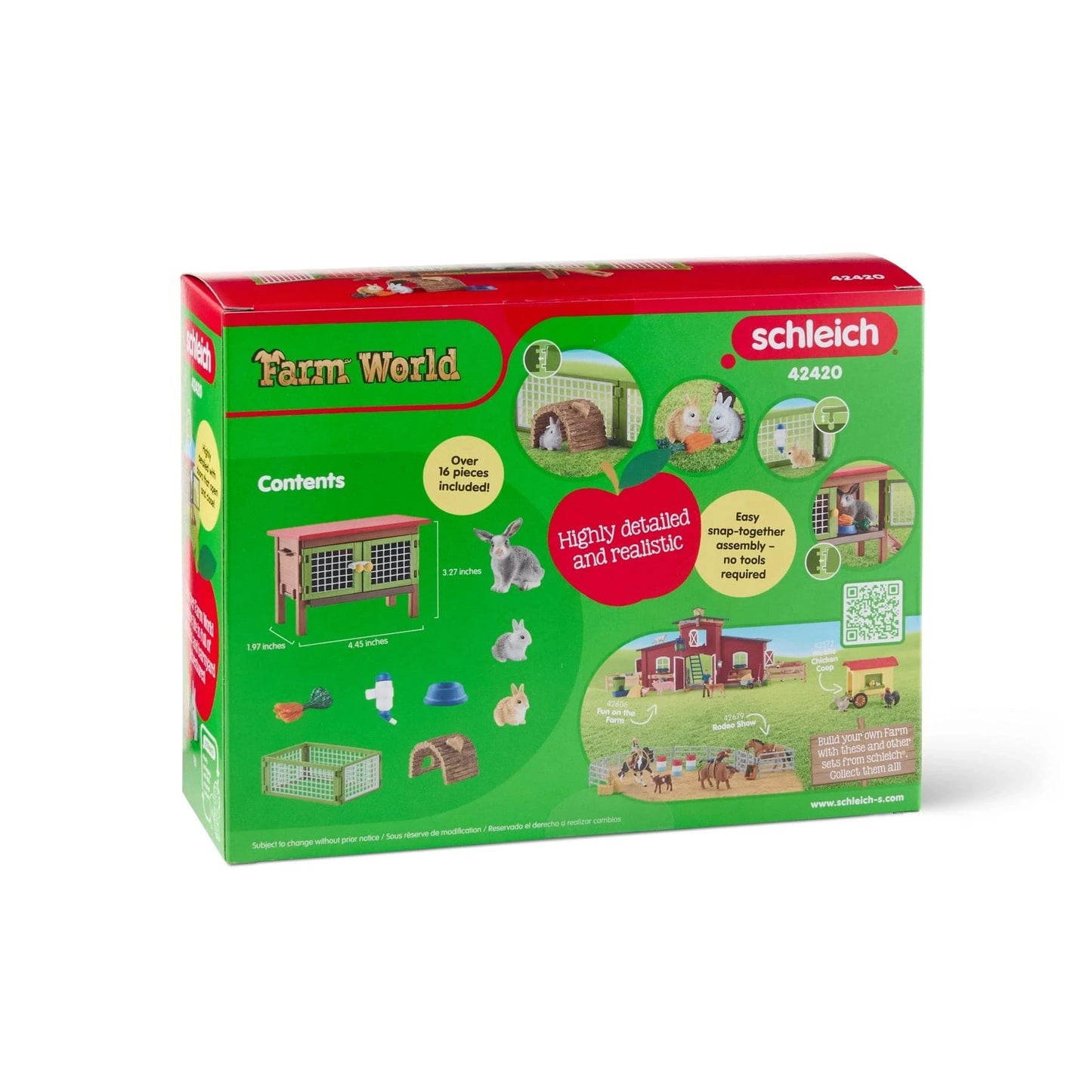 Rabbit Hutch Farm Figurine Toys Play Set Schleich Lil Tulips