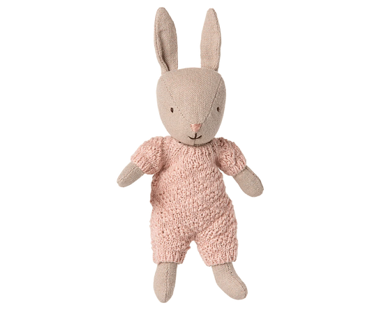 Rabbit, Micro - Sand - Rose knitted suit Maileg Lil Tulips