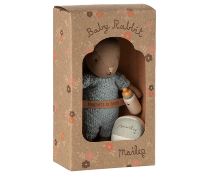 Rabbit set, Micro - Brown - Blue Maileg Lil Tulips