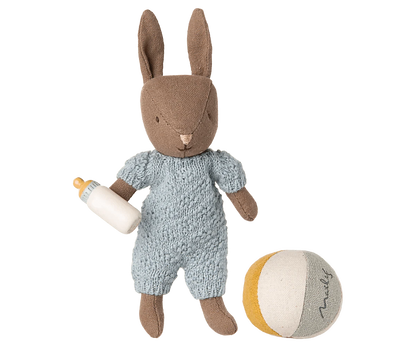 Rabbit set, Micro - Brown - Blue Maileg Lil Tulips