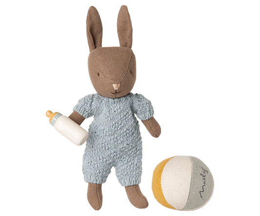 Rabbit set, Micro - Brown - Blue Maileg Lil Tulips