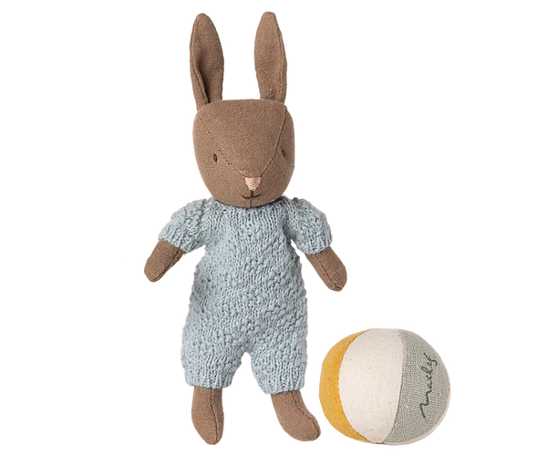 Rabbit set, Micro - Brown - Blue Maileg Lil Tulips
