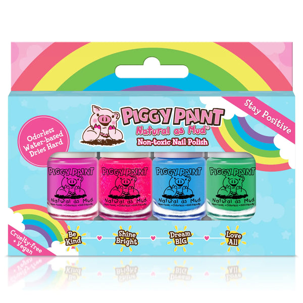 Rainbow 4 Polish Box Set Piggy Paint Lil Tulips