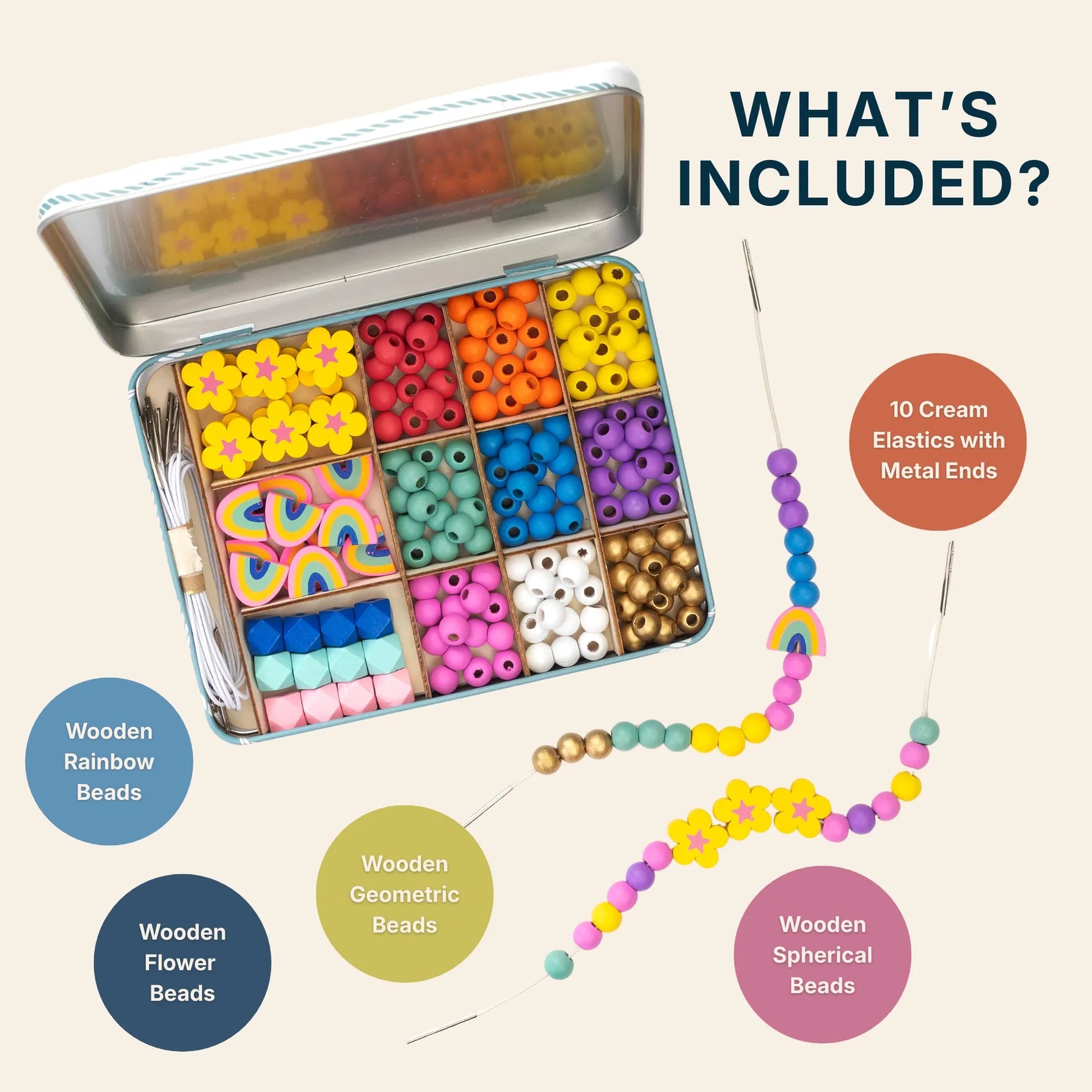 Rainbow Bloom Bracelet Making Kit Cotton Twist Lil Tulips