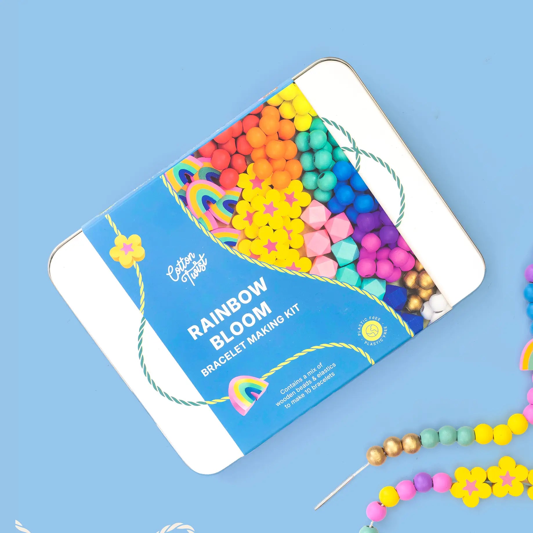 Rainbow Bloom Bracelet Making Kit Cotton Twist Lil Tulips