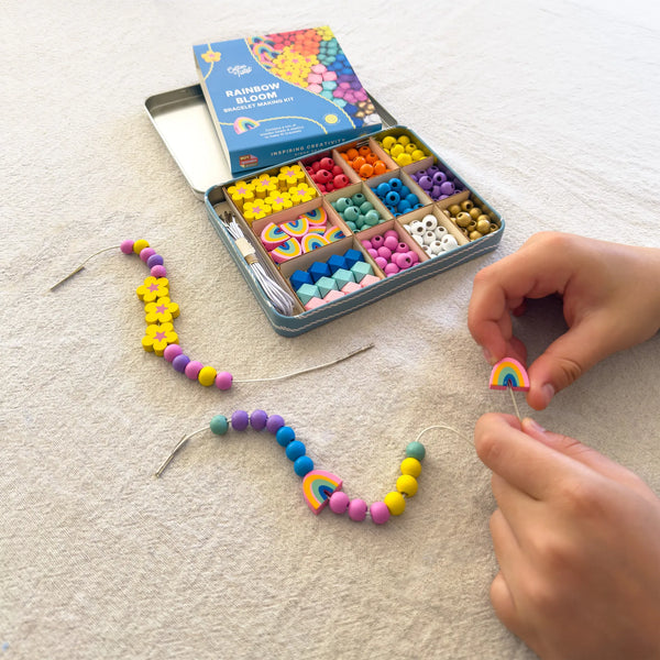 Rainbow Bloom Bracelet Making Kit Cotton Twist Lil Tulips