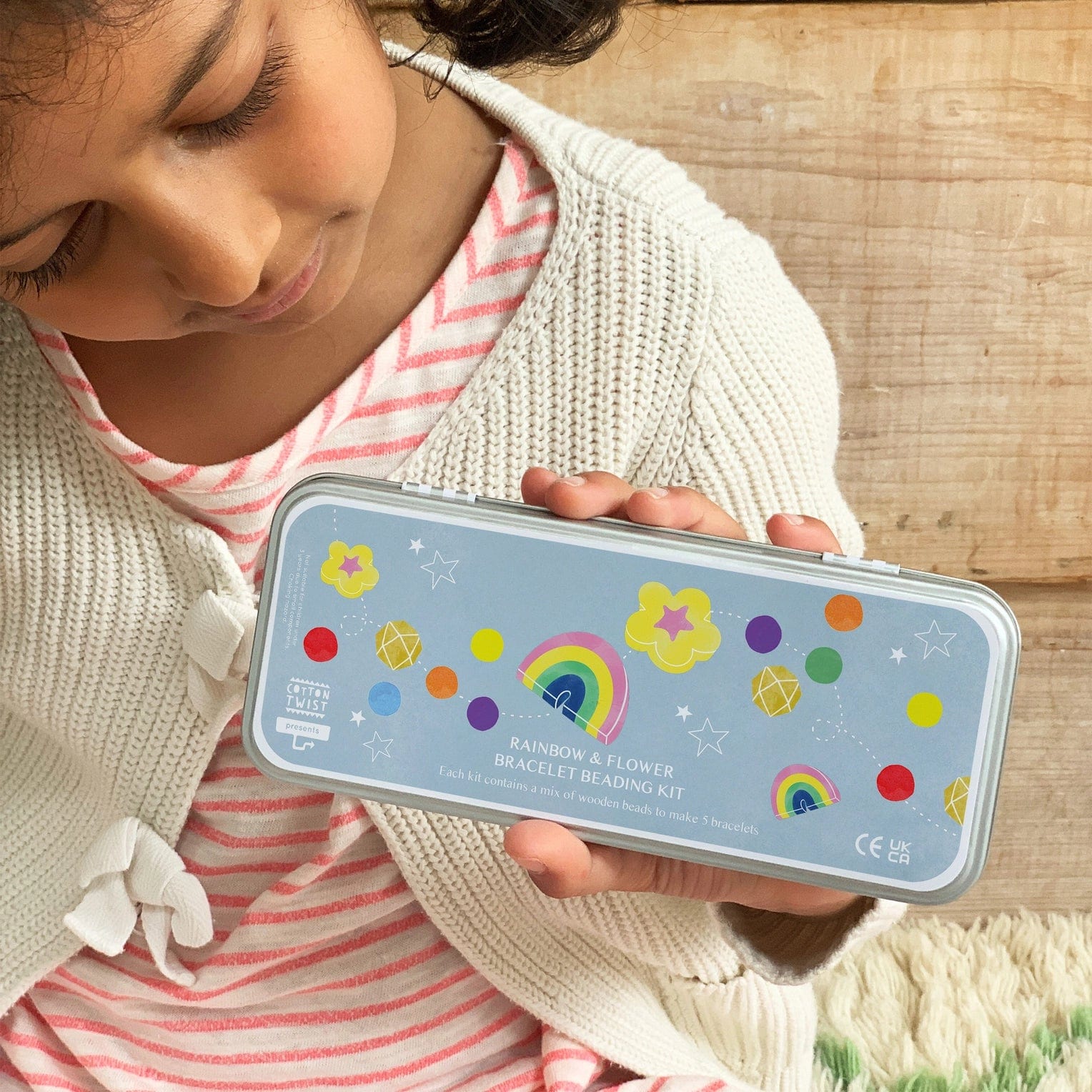 Rainbow Bracelet Bead Kit Cotton Twist Lil Tulips