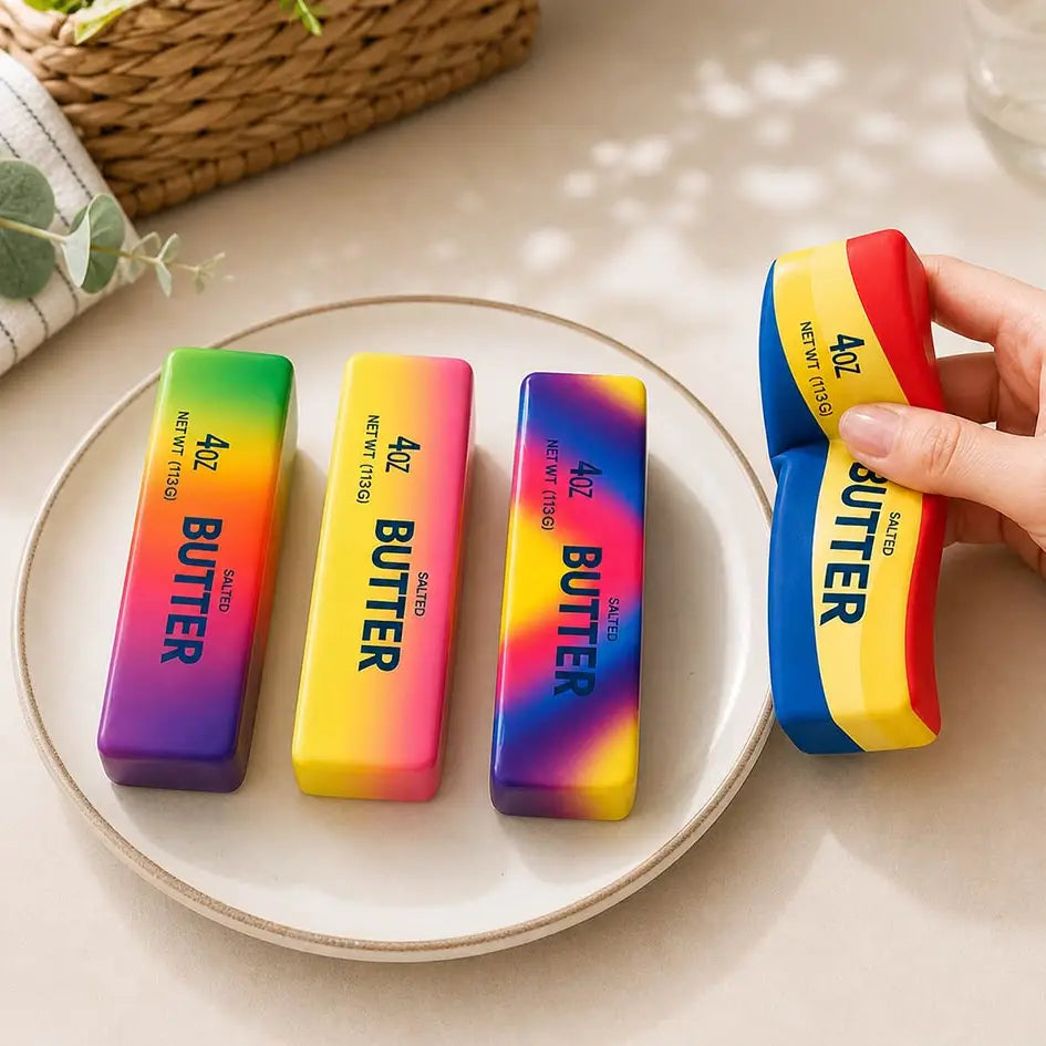 Rainbow Butter Bar Squishy Toy - Colors Vary Sensibling Corp. Lil Tulips