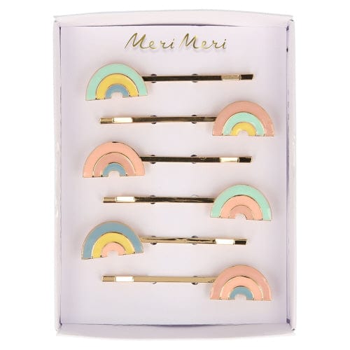 Rainbow Enamel Hair Slides Meri Meri buble Lil Tulips