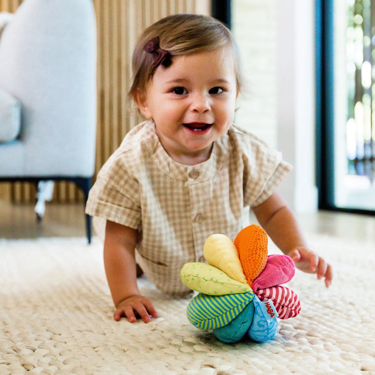 Rainbow Fabric Baby Ball haba Lil Tulips
