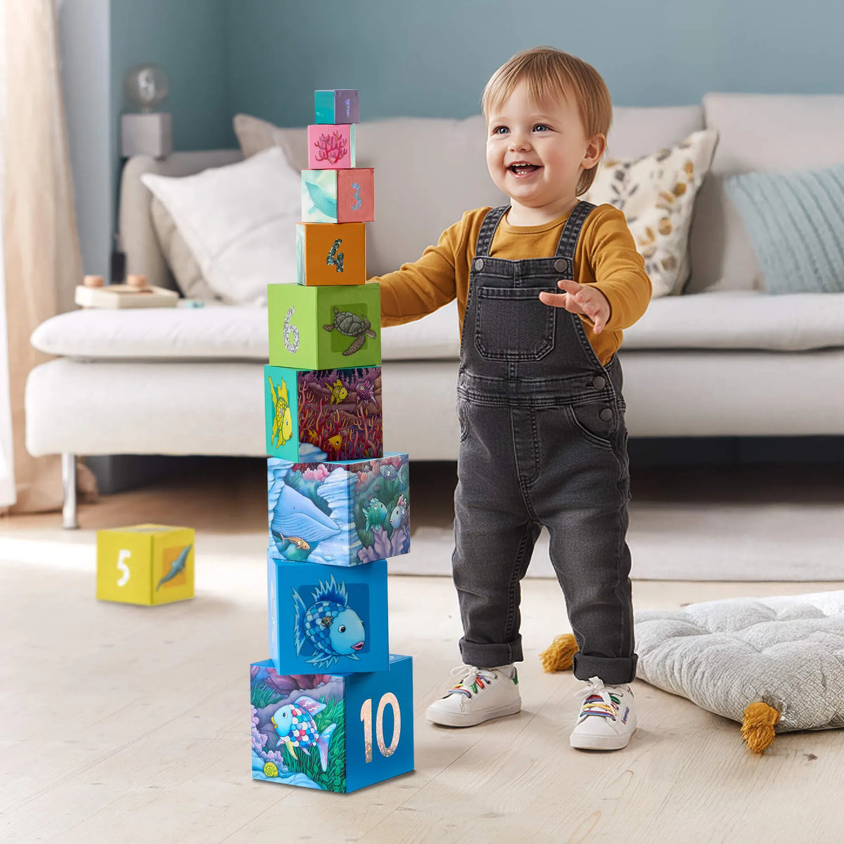 Rainbow Fish Stacking & Nesting Cubes HABA Lil Tulips