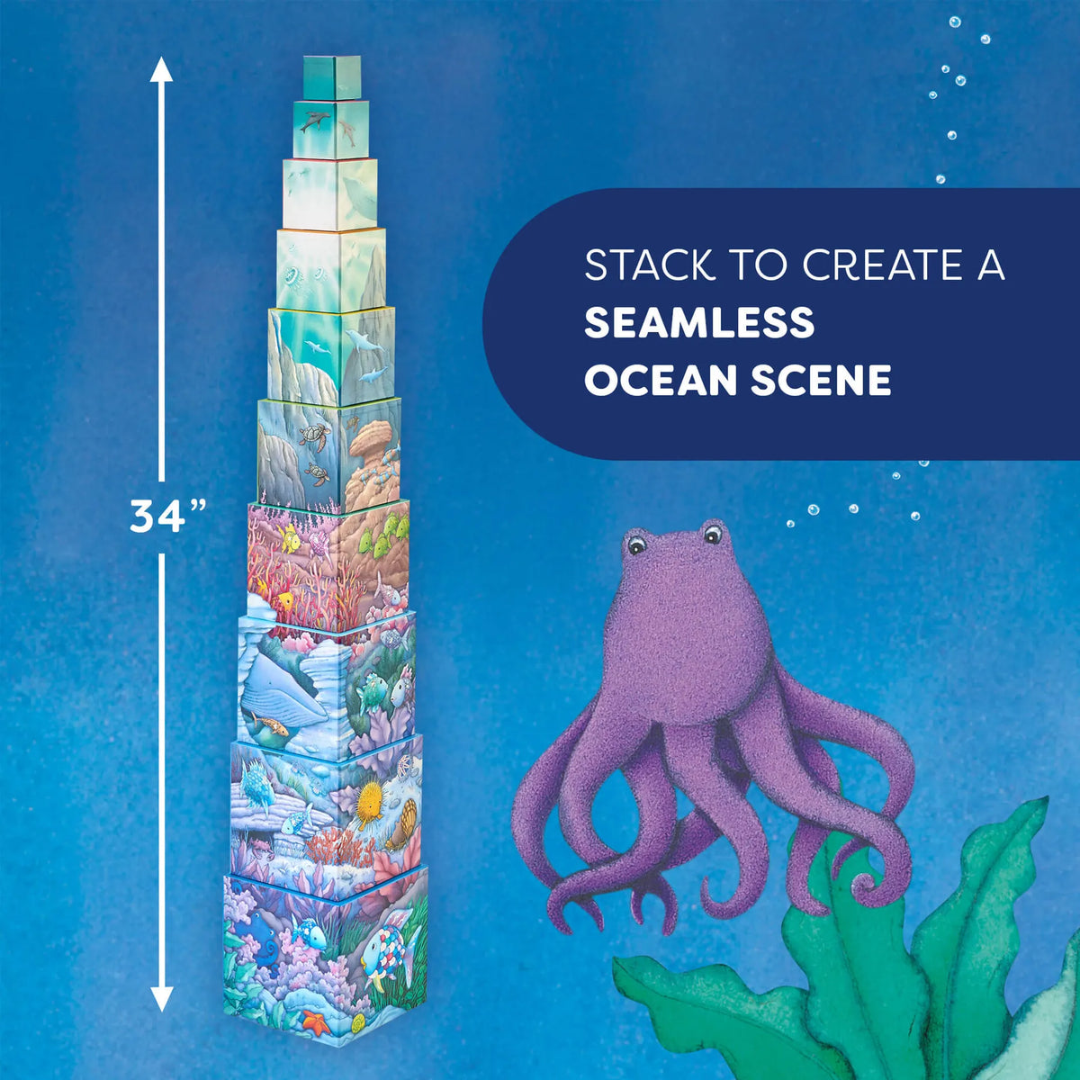Rainbow Fish Stacking & Nesting Cubes HABA Lil Tulips