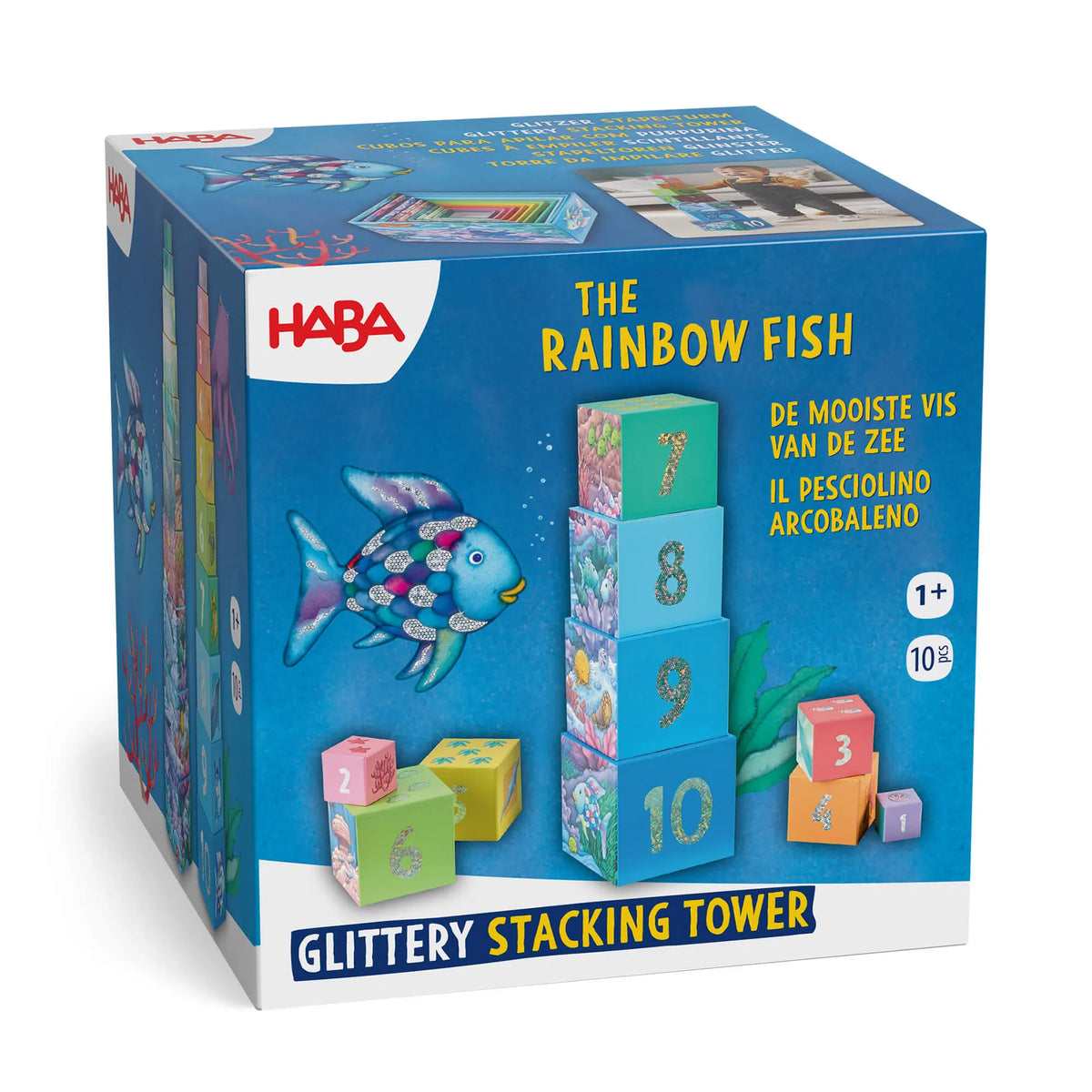 Rainbow Fish Stacking & Nesting Cubes HABA Lil Tulips