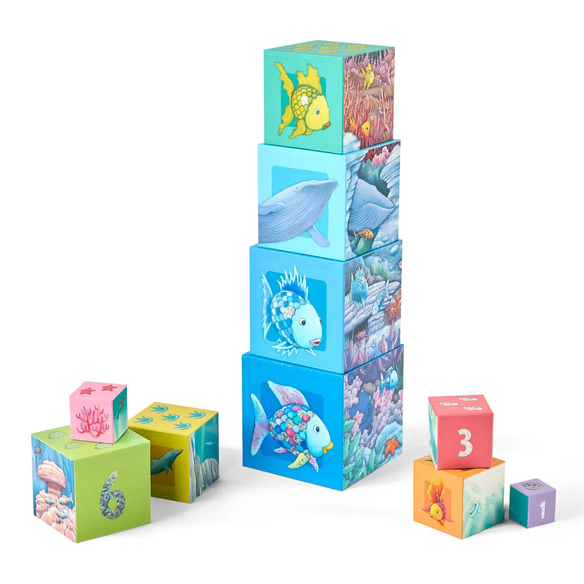 Rainbow Fish Stacking & Nesting Cubes HABA Lil Tulips