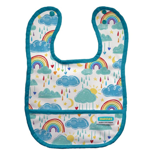 Rainbow Pocket Bib Thirsties Bibs Lil Tulips