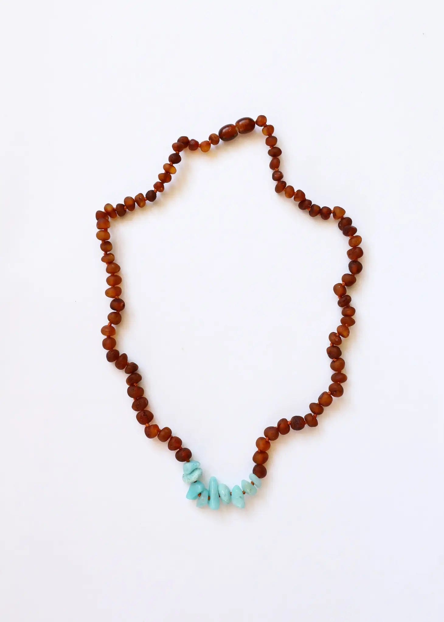 Raw Cognac Amber + Raw Amazonite Necklace Canyon Leaf Lil Tulips