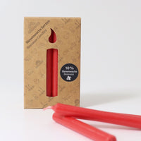 Red Beeswax Candles (10%) VE 12 pcs. Grimm's Lil Tulips