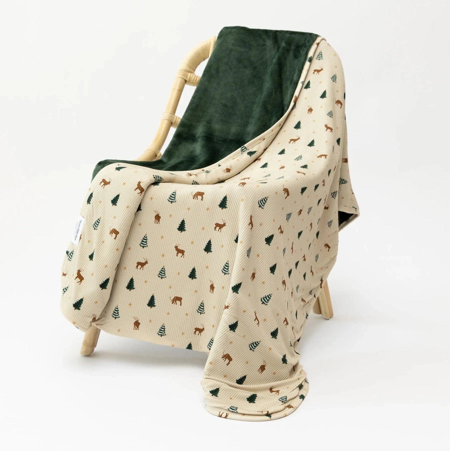 Reindeer Forest Small Ribbed Toddler Blanket Brave Little Ones Lil Tulips