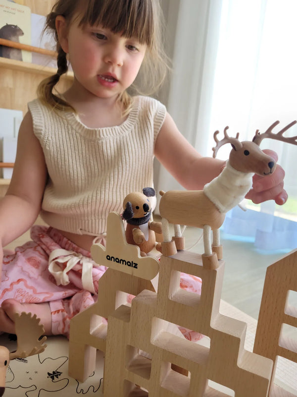 Reindeer Wooden Toy anamalz Lil Tulips