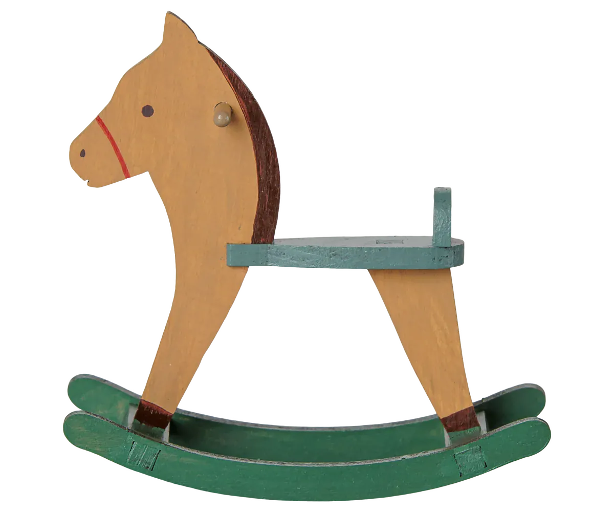 Rocking horse, Mouse - Light brown Maileg Lil Tulips