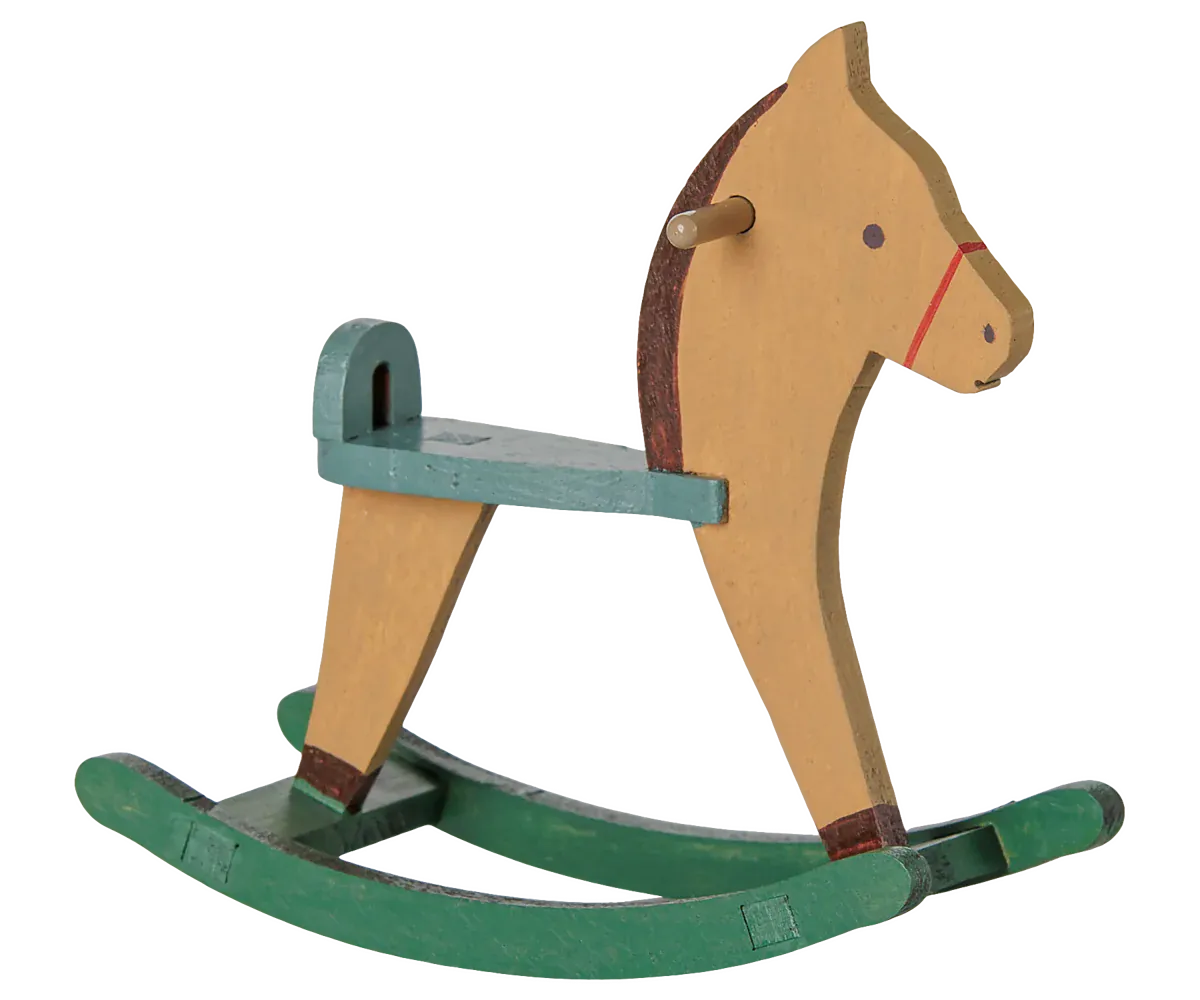 Rocking horse, Mouse - Light brown Maileg Lil Tulips