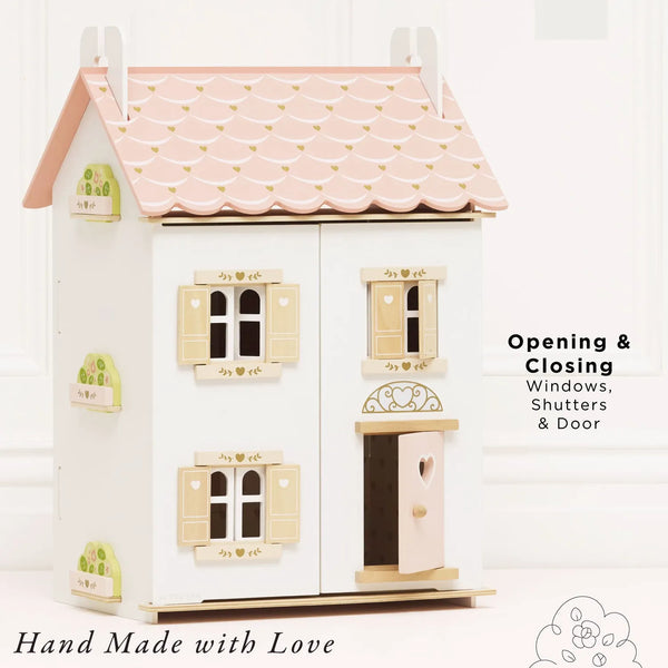 Roseheart Wooden Dolls House, Furniture & Family Le Toy Van Lil Tulips