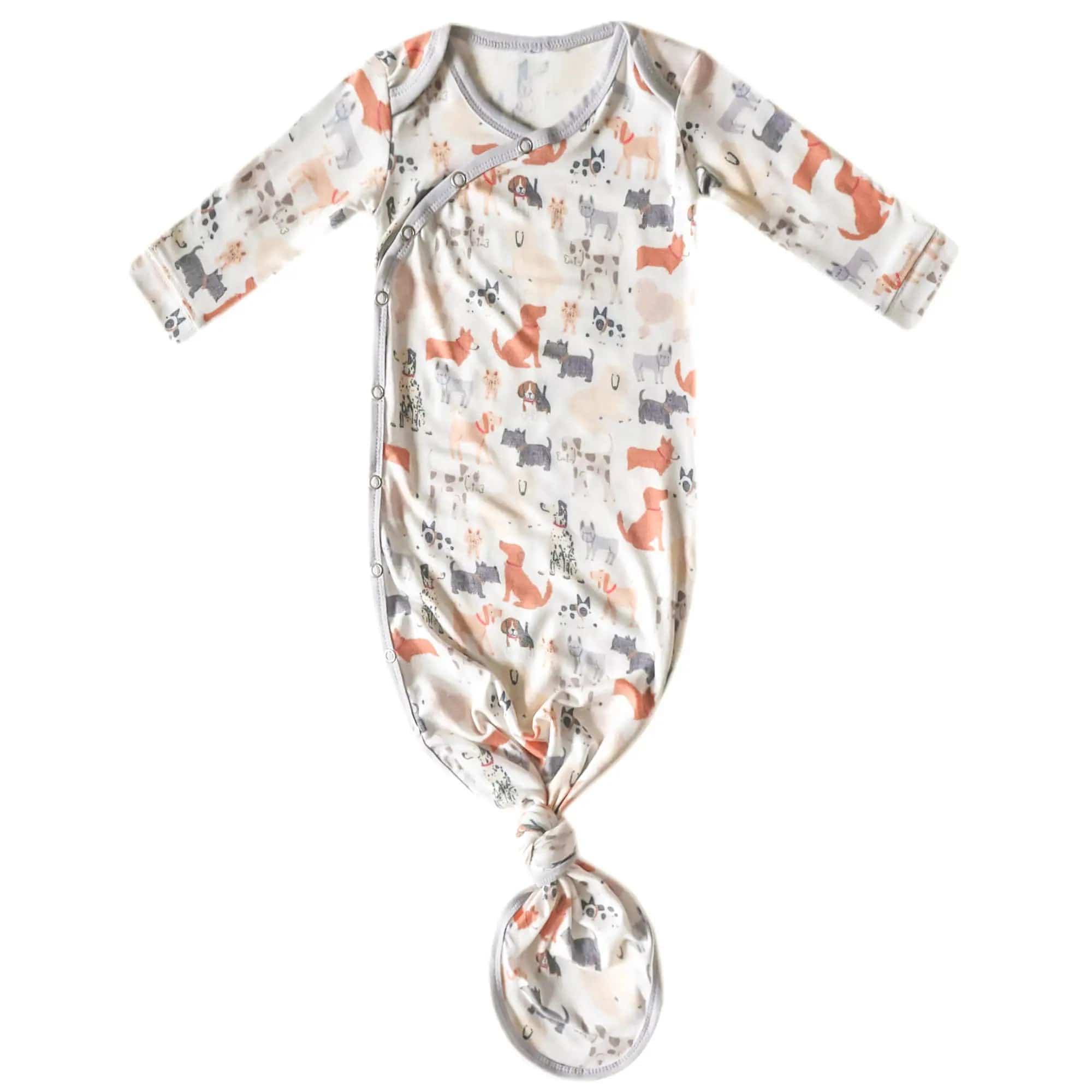 Rufus Newborn Knotted Gown Copper Pearl Lil Tulips