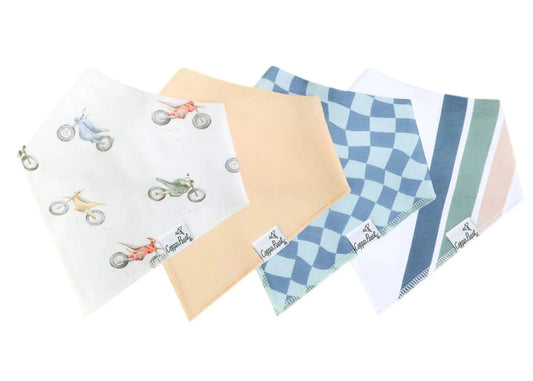 Ryder Bandana Bib Set Copper Pearl Lil Tulips